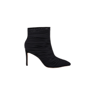 Fulton Mesh Bootie with a pointed toe and ruched mesh texture, shown in profile on a plain white background.