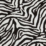 Close-up of the Lexie Bikini Top in a black and white zebra print with irregular, wavy stripes.