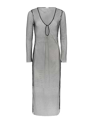 Sara Mesh Cover-Up Dress in Black | L'AGENCE Sara Mesh Cover-Up Dress in Black | L'AGENCE