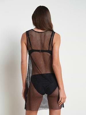 Angela Mesh Cover-Up Dress in Black | L'AGENCE Angela Mesh Cover-Up Dress in Black | L'AGENCE