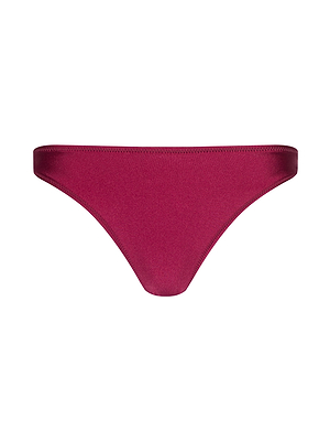 The Nicole Bikini Bottom, in plain black cherry, is displayed on a white background—an irresistible swim essential.