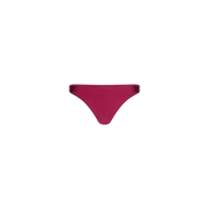 The Nicole Bikini Bottom, a pair of plain dark red black cherry bikini-style underwear, is displayed on a white background—making it a versatile swimwear essential.