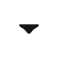 The Jean Bikini Bottom, featuring full coverage in classic black, is displayed against a white background.