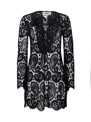L'AGENCE Ansley Cover-Up Dress In Black L'AGENCE Ansley Cover-Up Dress In Black