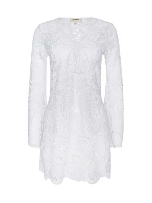 L'AGENCE Ansley Cover-Up Dress In White L'AGENCE Ansley Cover-Up Dress In White