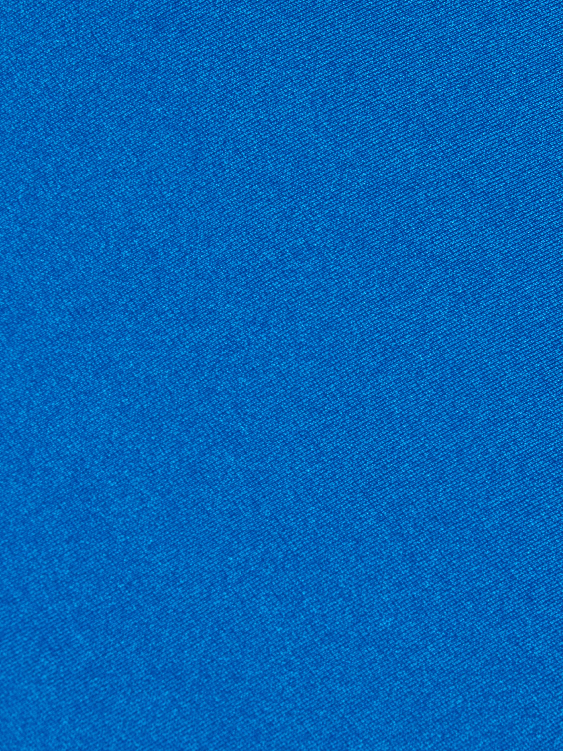 Close-up of the Kristin Triangle Bikini Top in capri blue, highlighting the fine weave and soft textured fabric—perfect for adjustable ties and comfortable wear.