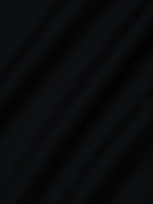 Close-up of dark black mesh fabric with a subtle diagonal weave and gentle folds—ideal for the Ambala Mesh Cover-Up Top to enhance your beachside style.