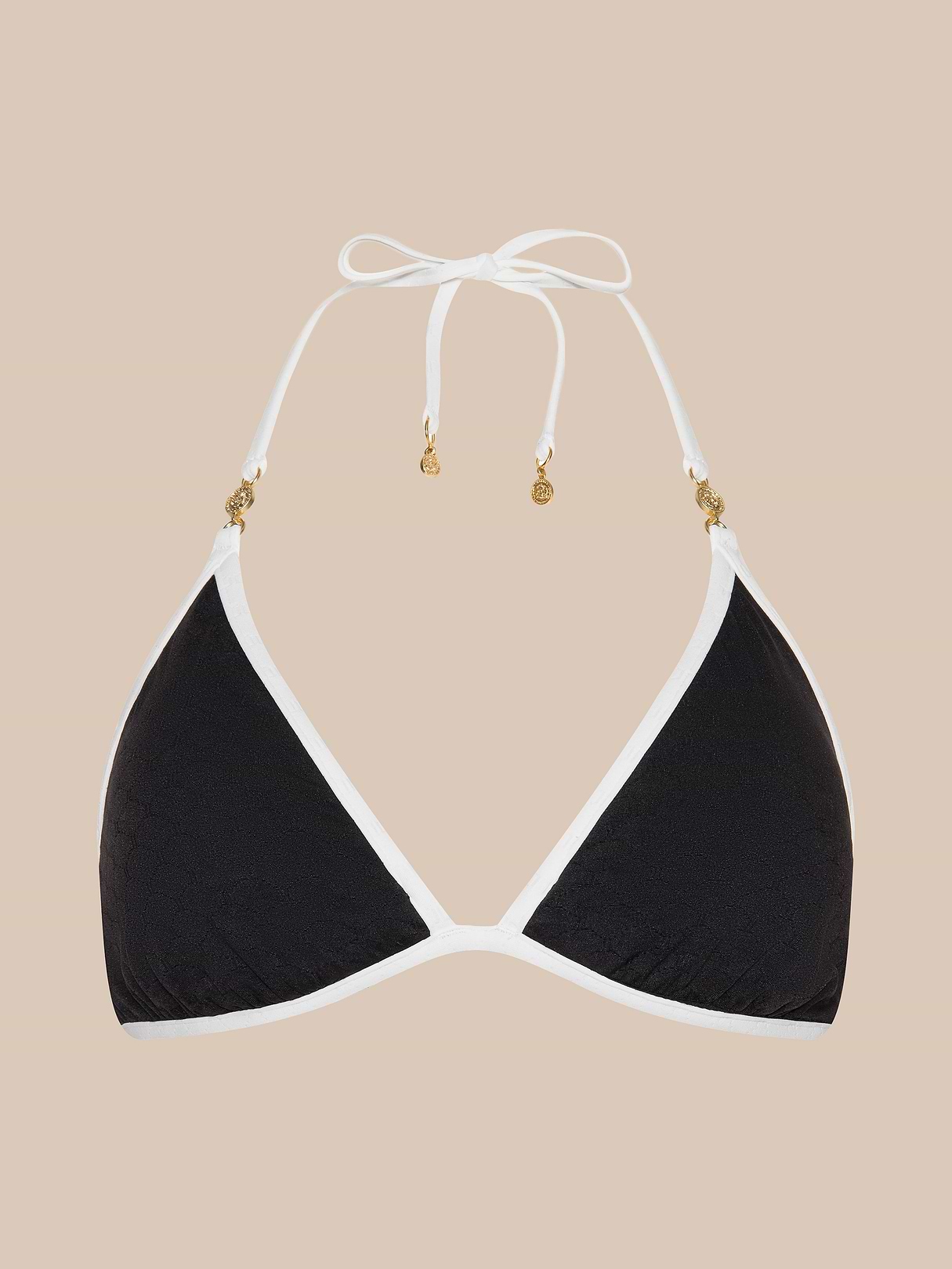 Annabelle Bikini Top in Black/White Trim | L'AGENCE