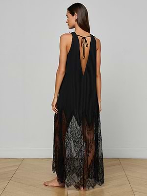 Adalynn Cover-Up Dress in Black | L'AGENCE Adalynn Cover-Up Dress in Black | L'AGENCE