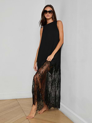 Adalynn Cover-Up Dress in Black | L'AGENCE Adalynn Cover-Up Dress in Black | L'AGENCE