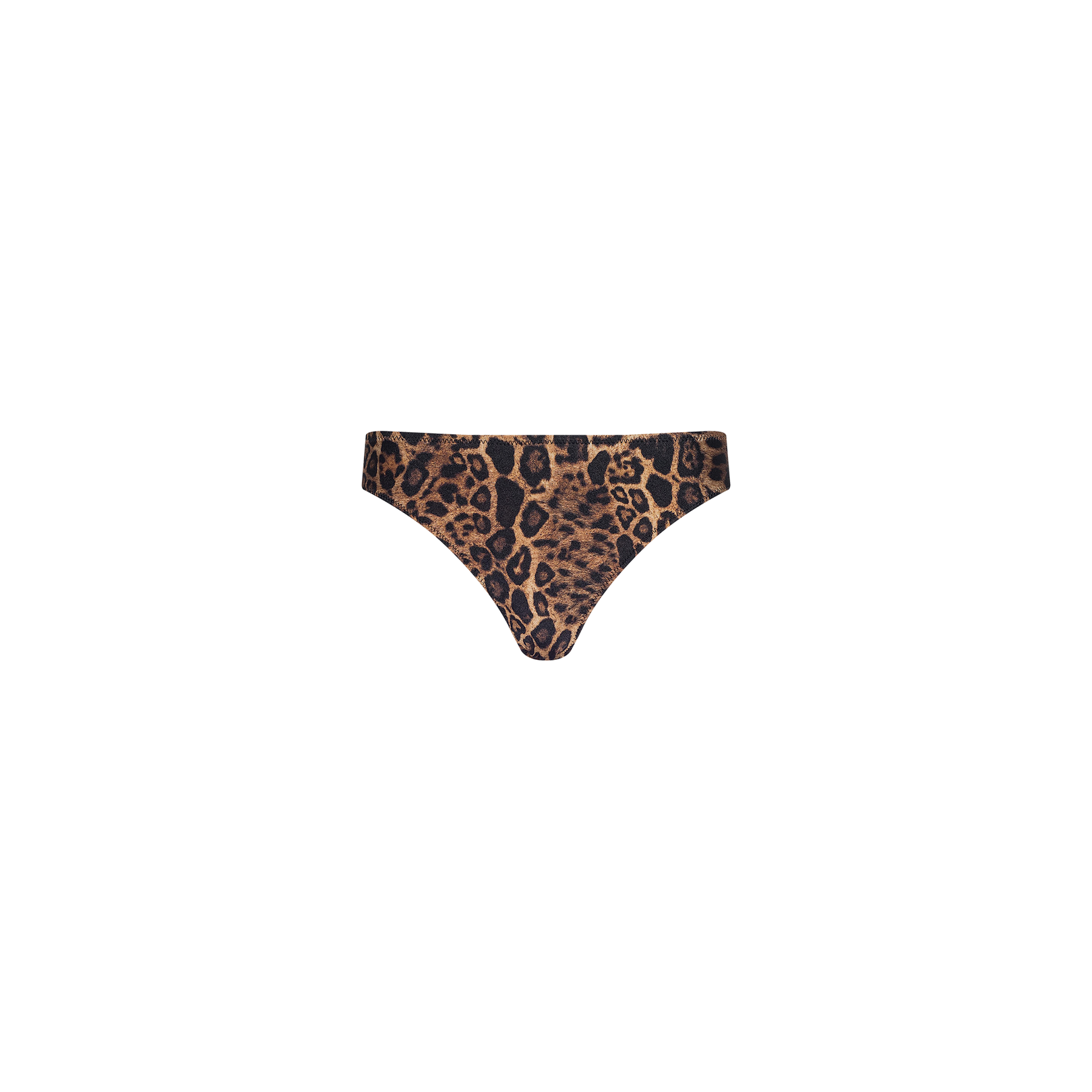 Nicole Bikini Bottom in leopard print with moderate coverage, shown against a plain white background.