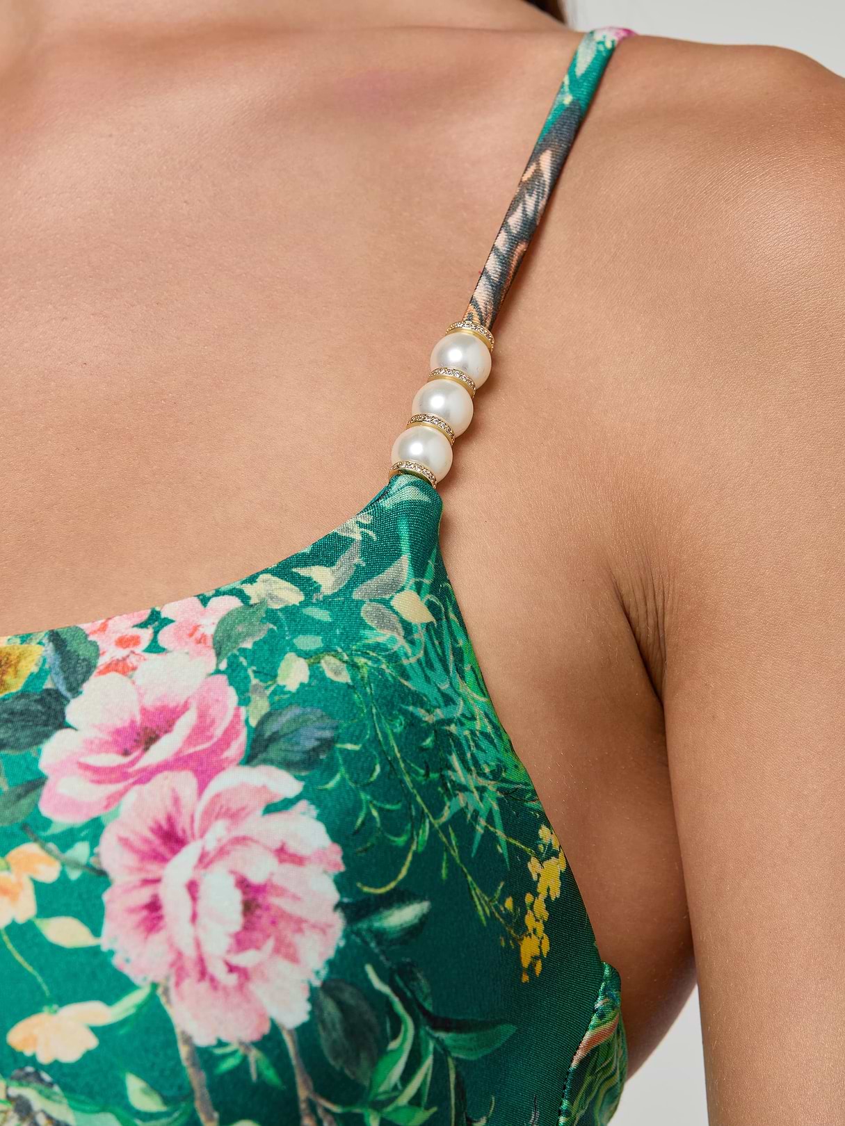 Remi One-Piece Swimsuit in Bottle Green Multi Charonda Butterfly