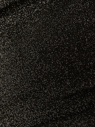 Close-up of the Krysta Halter Bikini Top’s textured black fabric, featuring a subtle sheen and fine weaving patterns reminiscent of metallic black.
