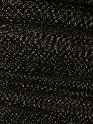 Close-up of the Nicole Bikini Bottom’s textured metallic black fabric, featuring small white specks evenly distributed across the surface for a starry, glittery effect.