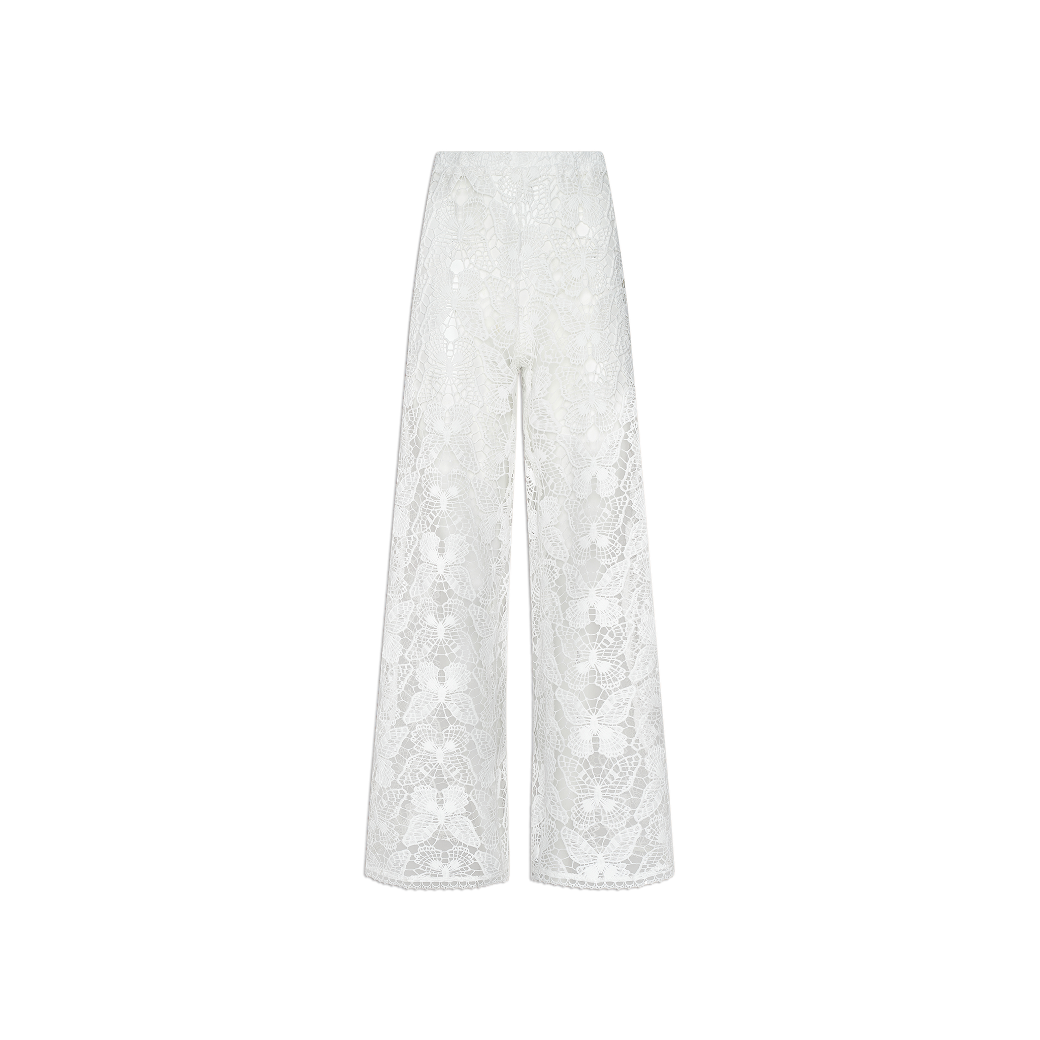 Geraldine Cover-Up Pant in White Butterfly Crochet | L'AGENCE Geraldine Cover-Up Pant in White Butterfly Crochet | L'AGENCE