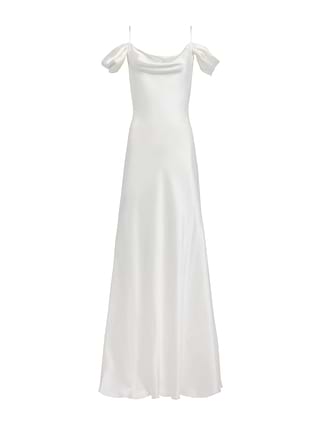 silk dress name Ava Strapless Ruched Gown by Nadias