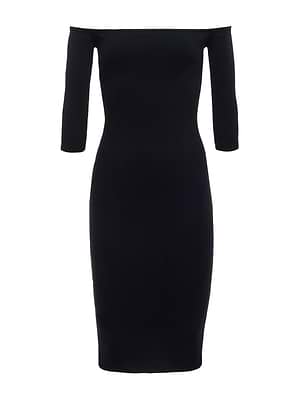 Zolita Off-The-Shoulder Dress in Black | L'AGENCE Zolita Off-The-Shoulder Dress in Black | L'AGENCE
