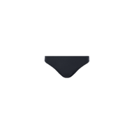 The Nicole Bikini Bottom, offering moderate coverage in a versatile black design, is centered on a plain white background.