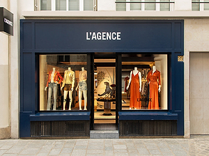 L'Agence store front with mannequins wearing clothing
