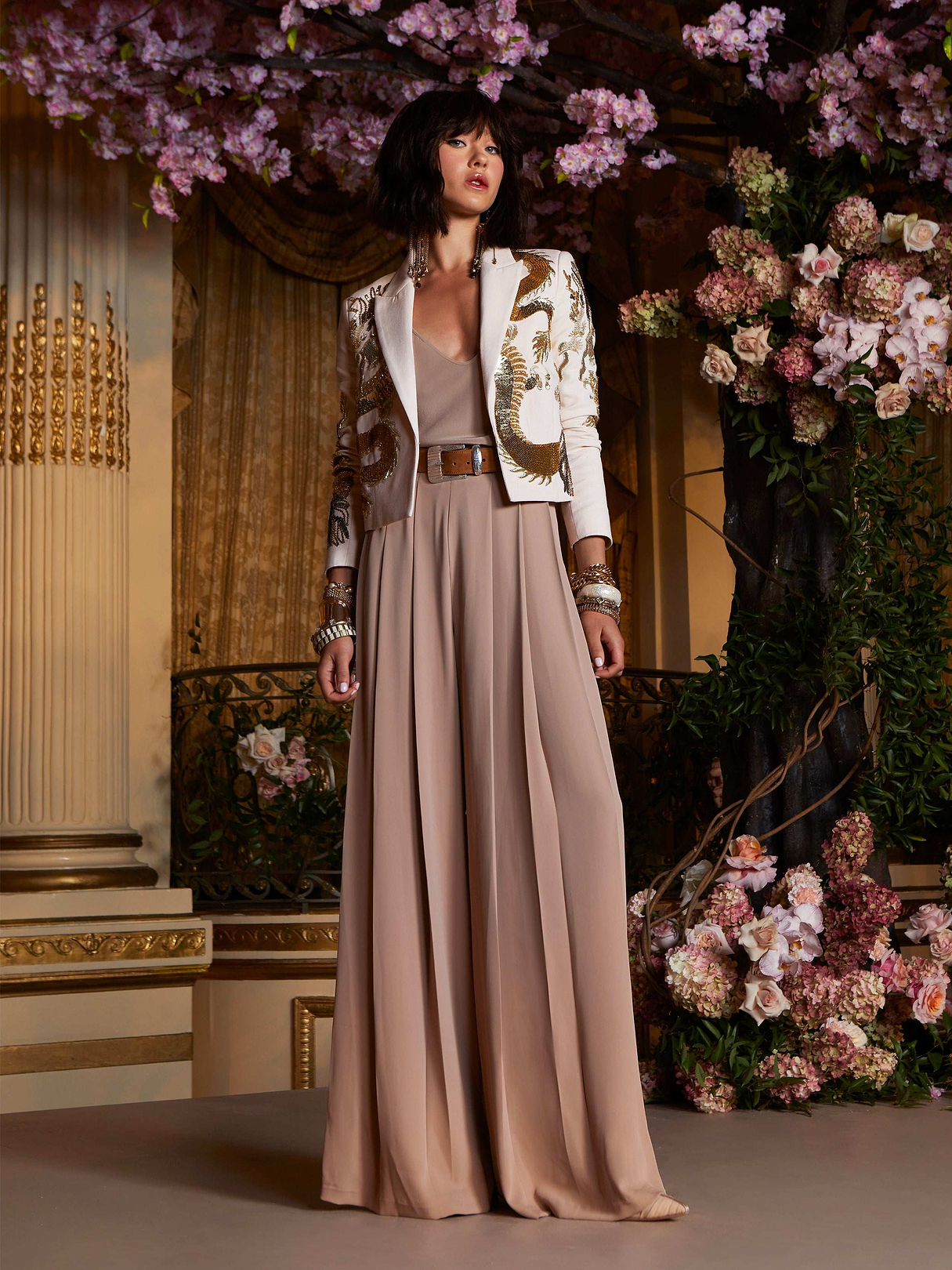 Lexi Silk Camisole in Cappuccino | L'AGENCE
