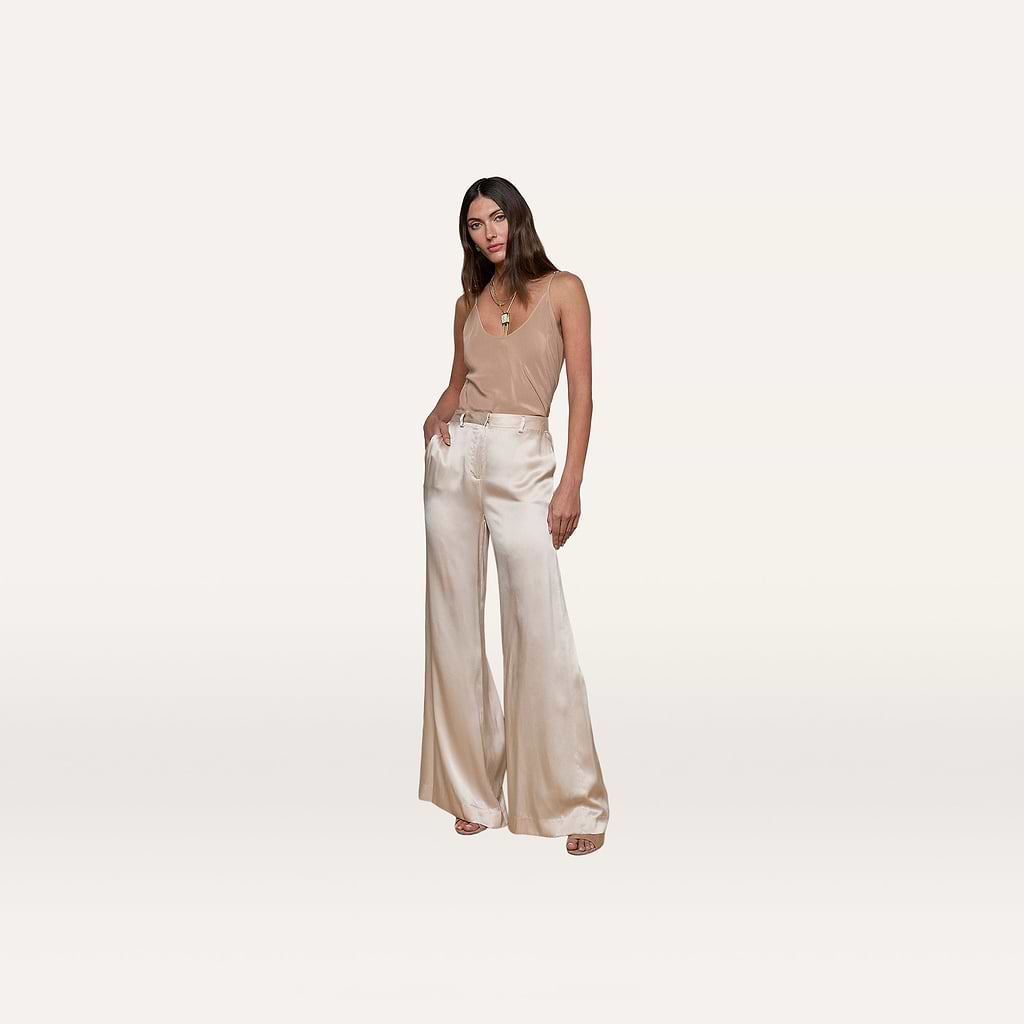 Gavin Silk Wide Leg Pant