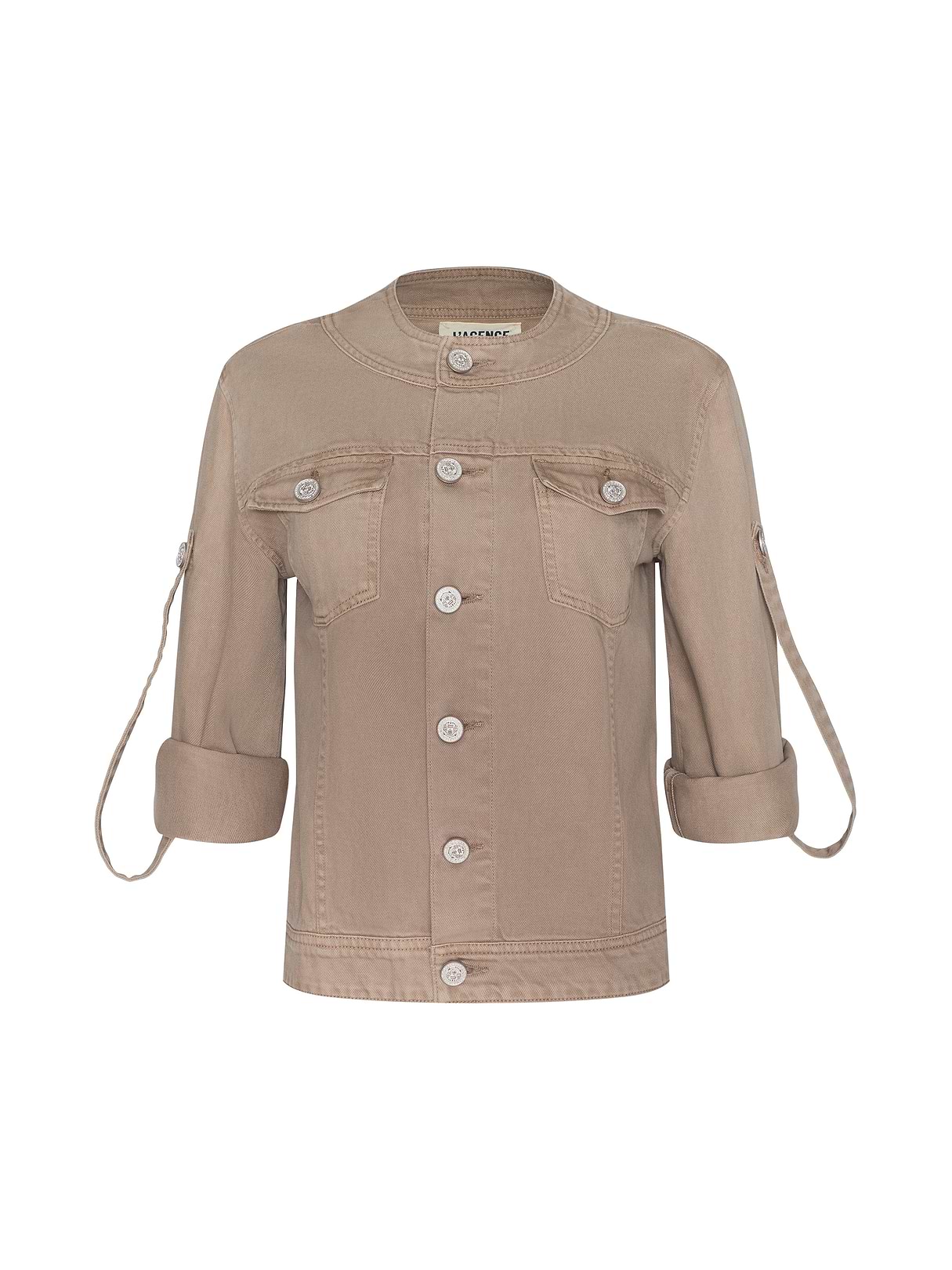 Anouk Jean Jacket in Dark Cappuccino | L'AGENCE