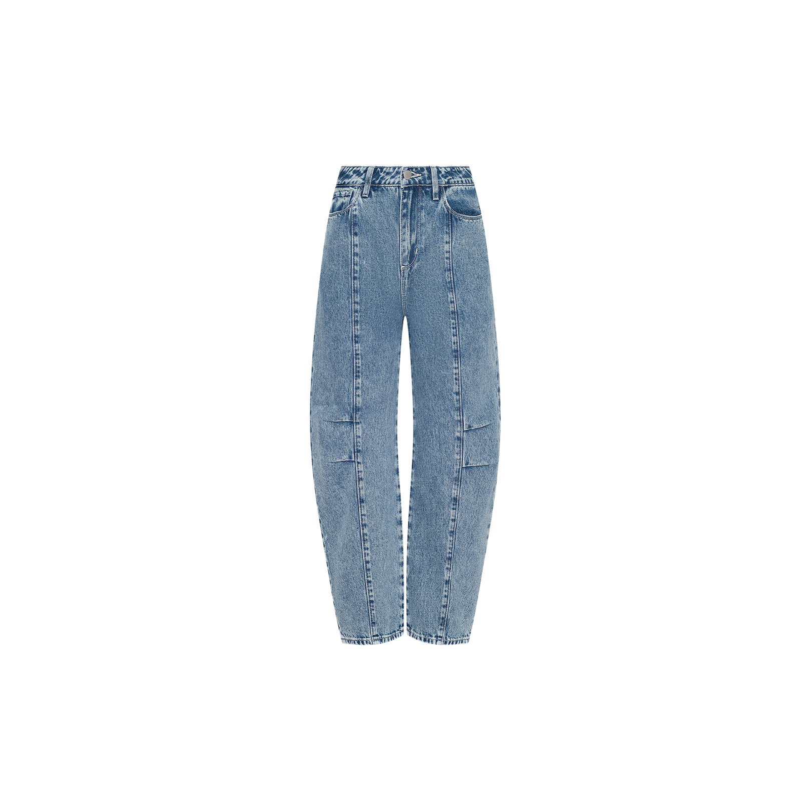 Reba Rodeo Jean crafted from all-cotton denim features a high rise, straight legs, and visible seam details, displayed on a plain white background.