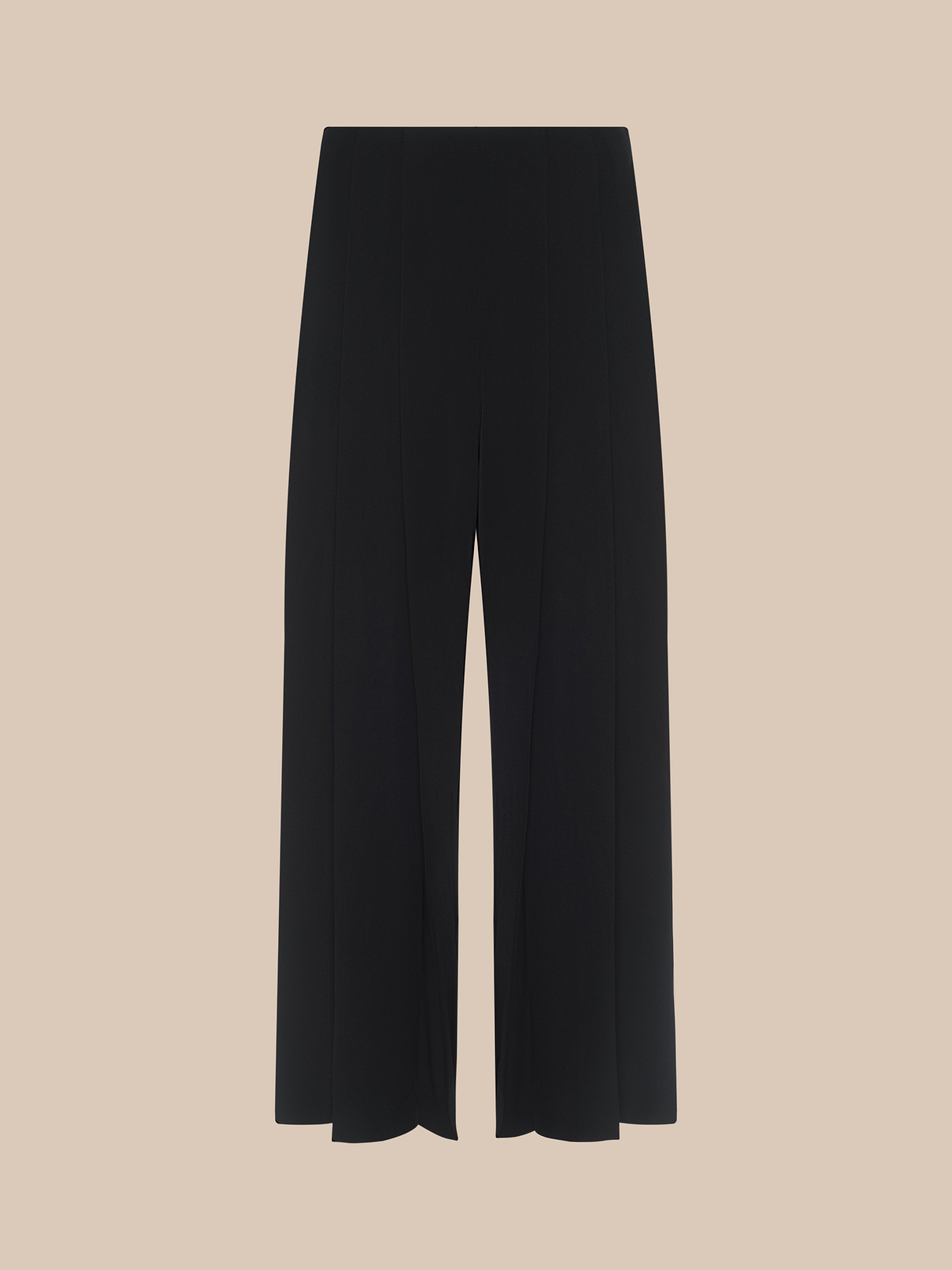 Novalynn Cropped Pleated Pant in Black | L'AGENCE