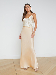 Zeta Satin Maxi Skirt skirt L'AGENCE