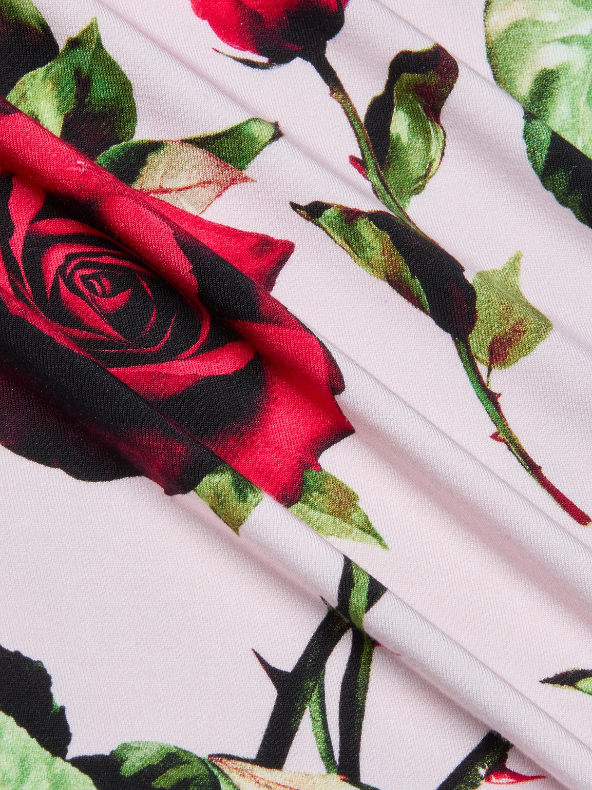Ressi Fitted Tee in Pink Multi Romantic Rose | L'AGENCE