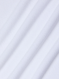Close-up of the Nyra Bodysuit’s white stretch rib material, featuring diagonal, evenly spaced ridges that create a textured, striped pattern. The gentle sheen and soft feel of the fabric suggest comfort and versatility—ideal for minimalist styling or as a base layer.