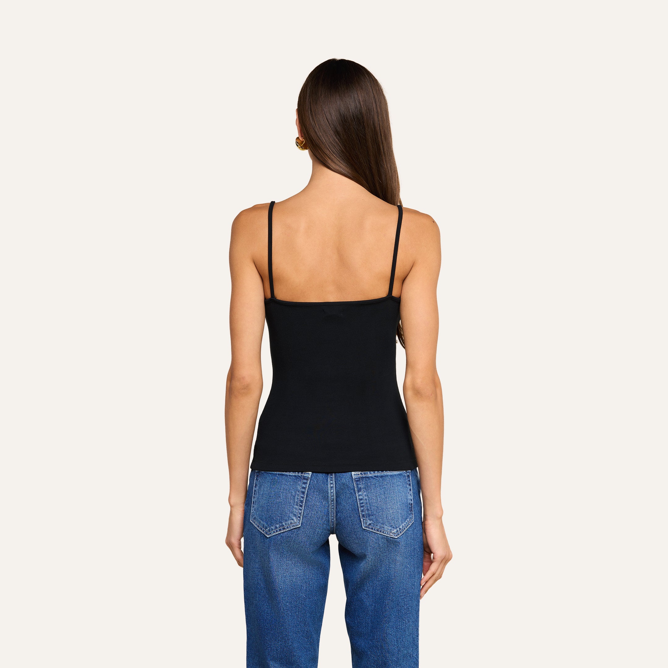 Lunara Camisole in Black | L'AGENCE