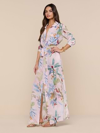 long flowy shirt dress Boho Maxi Shirt Dress For Women- Long Puff Sleeve Casual Flowy Dress - Summer Vacation Beach Evening Wear 2026