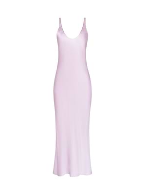 L'AGENCE Akiya Satin Maxi Dress In Icy Lilac L'AGENCE Akiya Satin Maxi Dress In Icy Lilac
