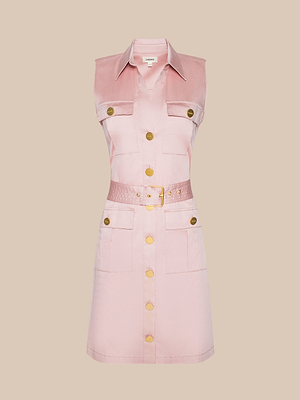 Noam Poplin Shirt Dress in Misty Rose | L'AGENCE Noam Poplin Shirt Dress in Misty Rose | L'AGENCE