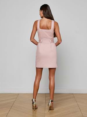 Midy Dress in Pale Rose | L'AGENCE Midy Dress in Pale Rose | L'AGENCE
