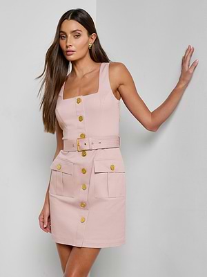 L'AGENCE Midy Dress In Pale Rose L'AGENCE Midy Dress In Pale Rose