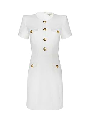 Cori Mini Dress in White | L'AGENCE Cori Mini Dress in White | L'AGENCE