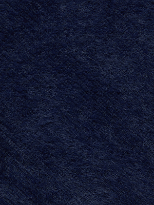 Close-up view of the dark blue, plush knit texture of the Guinevere Sweater by L’AGENCE, resembling soft fabric fibers.