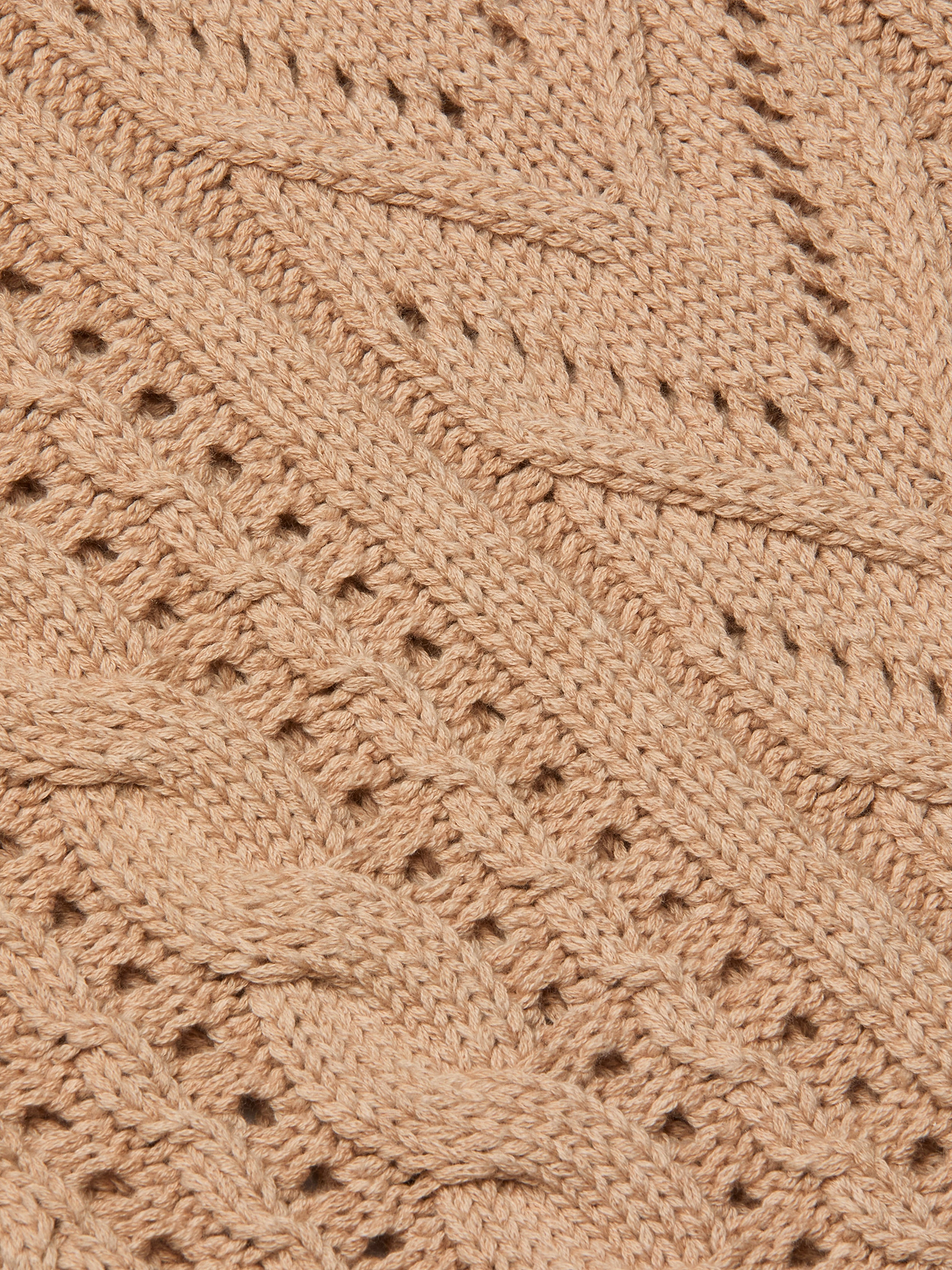 Mio Cabled Pullover in Soft Camel | L'AGENCE