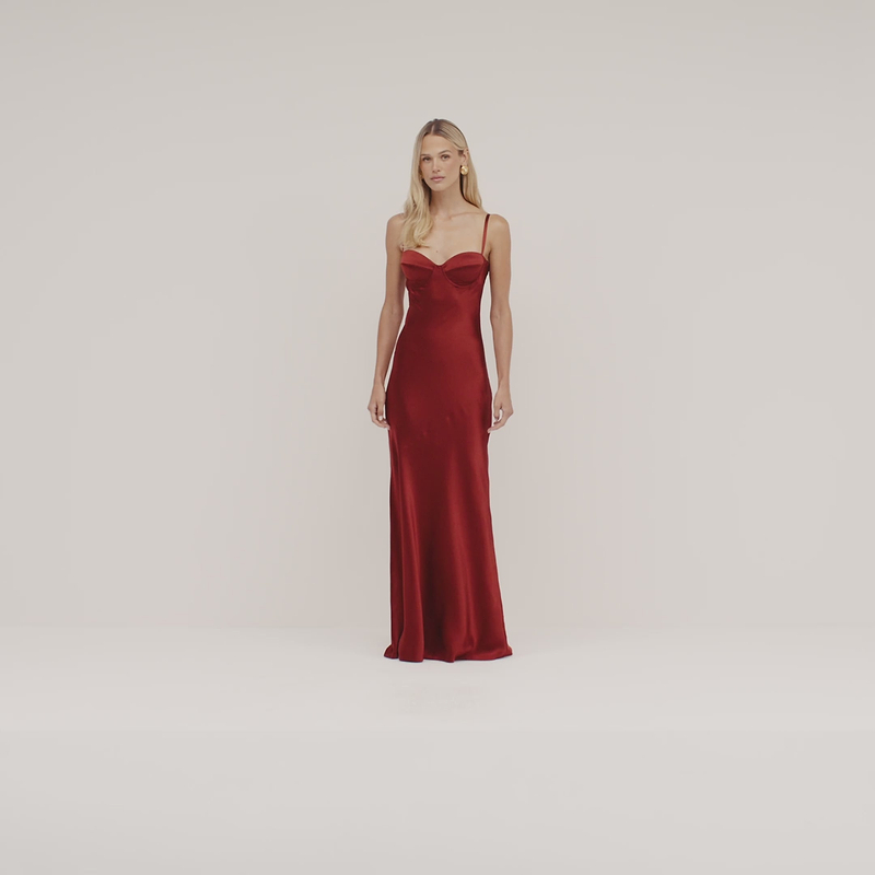 Robe longue en soie Sayla