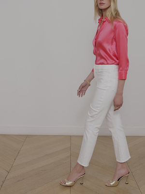 Noya Cropped Slim Flare Jean jean L'AGENCE