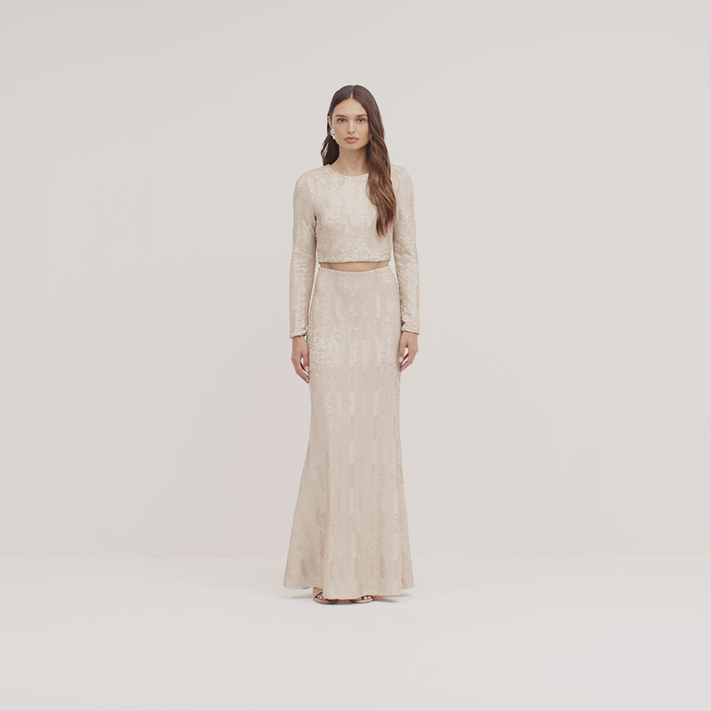Zeta Sequin Maxi Skirt