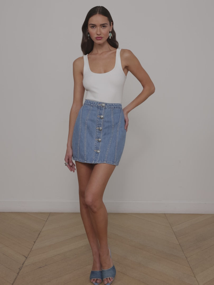 Phia Denim Mini Skirt skirt L'AGENCE