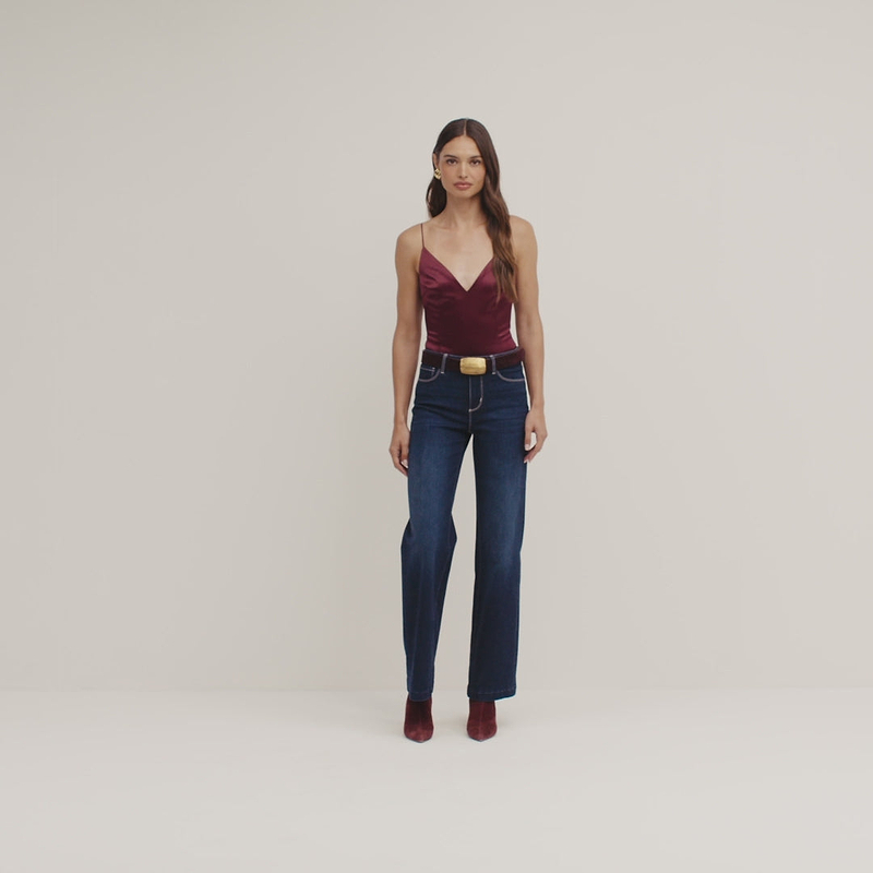 Dara Bodysuit aus Stretch-Satin