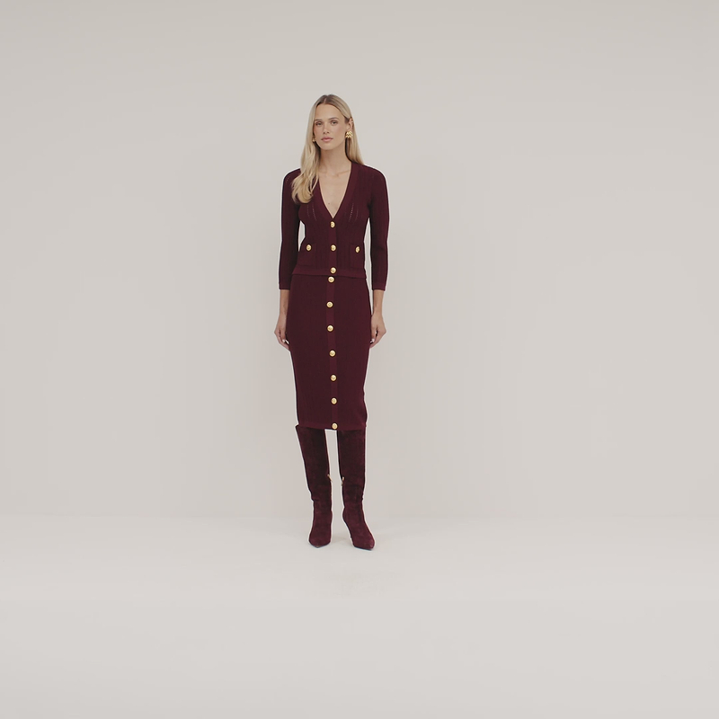 Irvin Pointelle Knit Cardigan