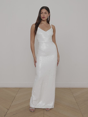 Karma Sequin Maxi Dress dress L'AGENCE