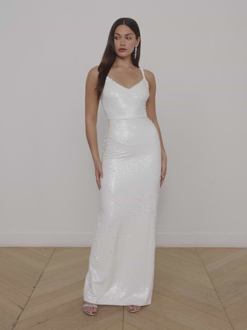 Karma Sequin Maxi Dress dress L'AGENCE