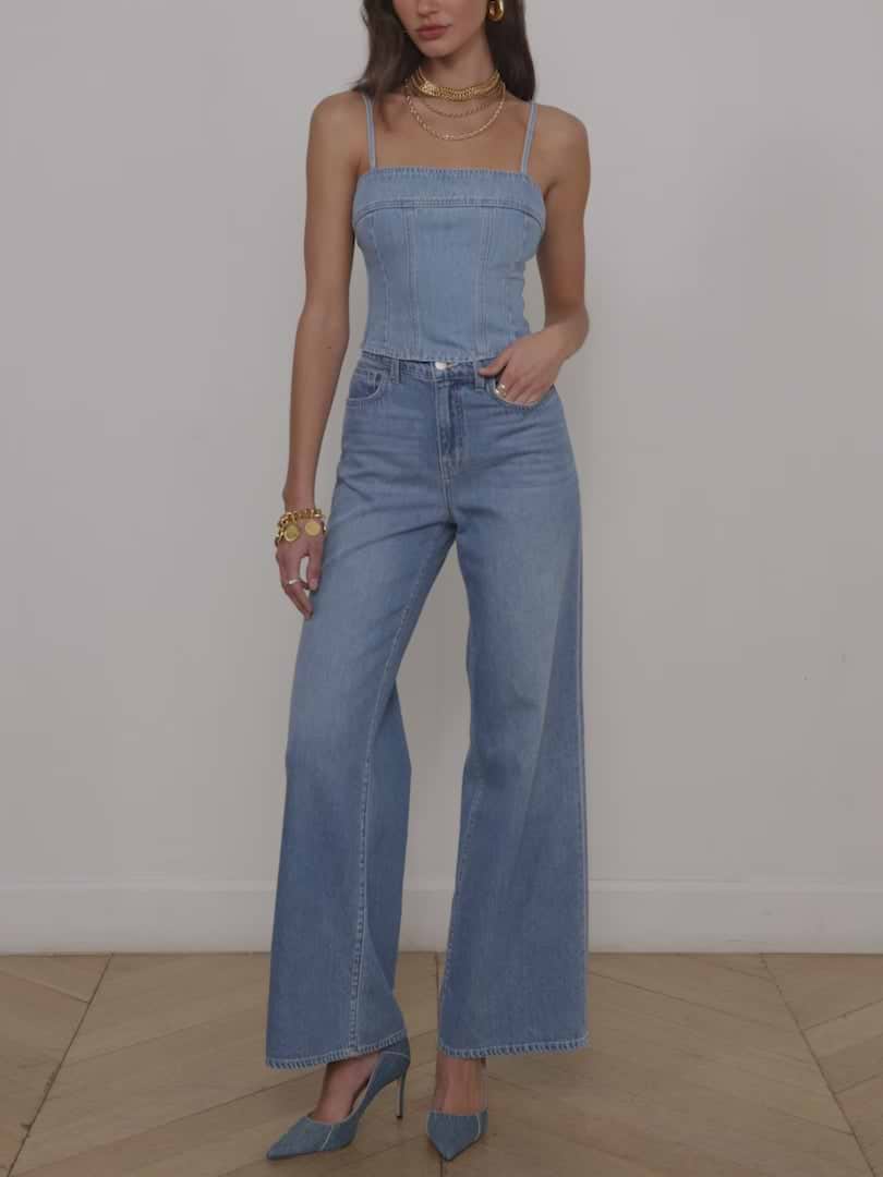 Arlin Denim Tank tank top L'AGENCE