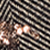 Black and white herringbone fabric featuring a textured, metallic finish.